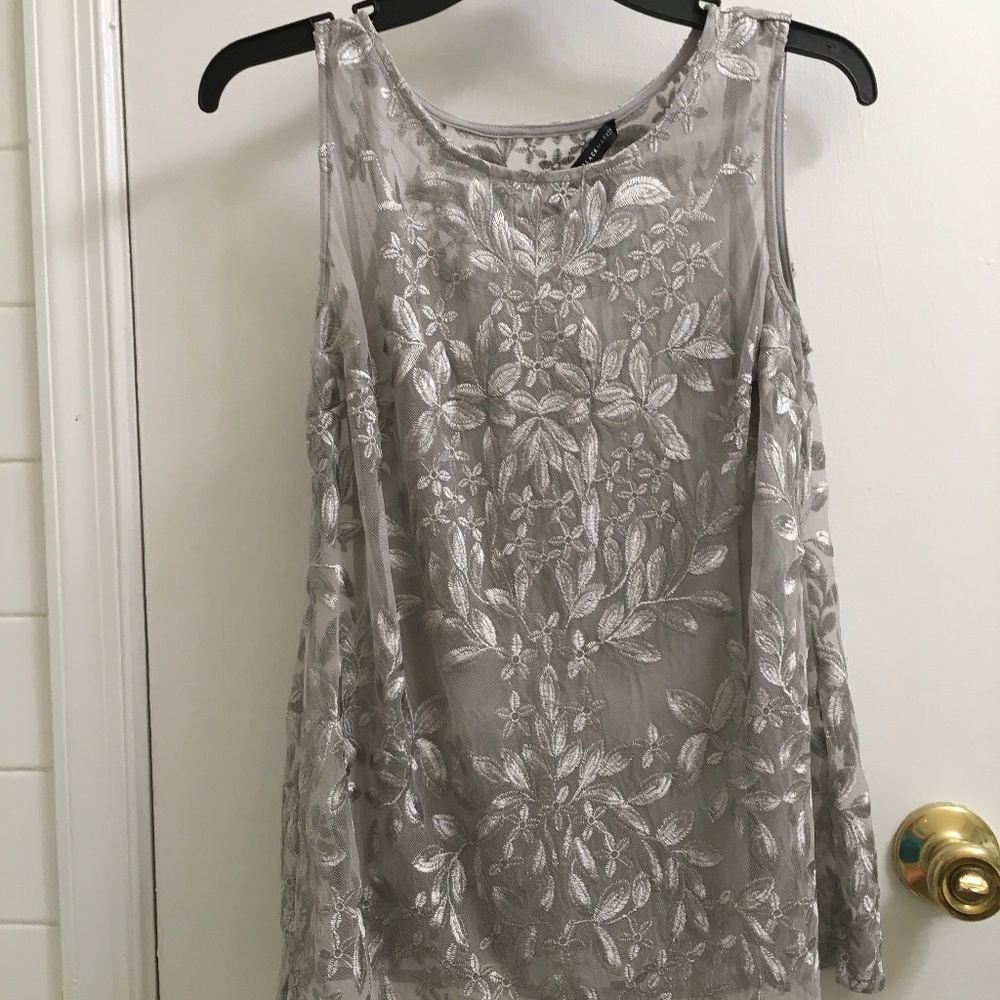 White House Black Market Embroidered Top